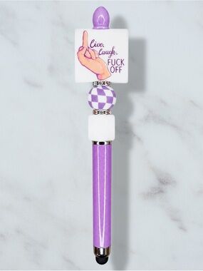 Live, Laugh F💜ck Off Novelty Stylus & Pen